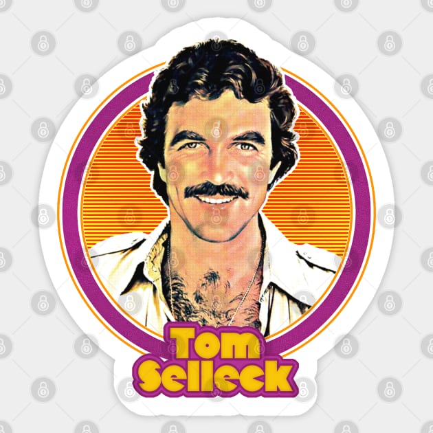 Tom Selleck 80s Aesthetic Design Sticker by DankFutura